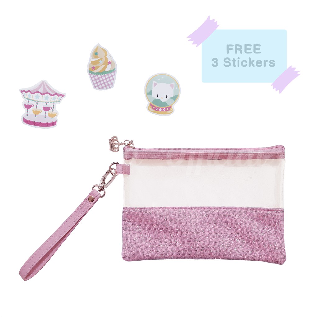 TEMPAT MASKER DOMPET MASKER MIKA GLITTER STICKER DIY SHIFRA