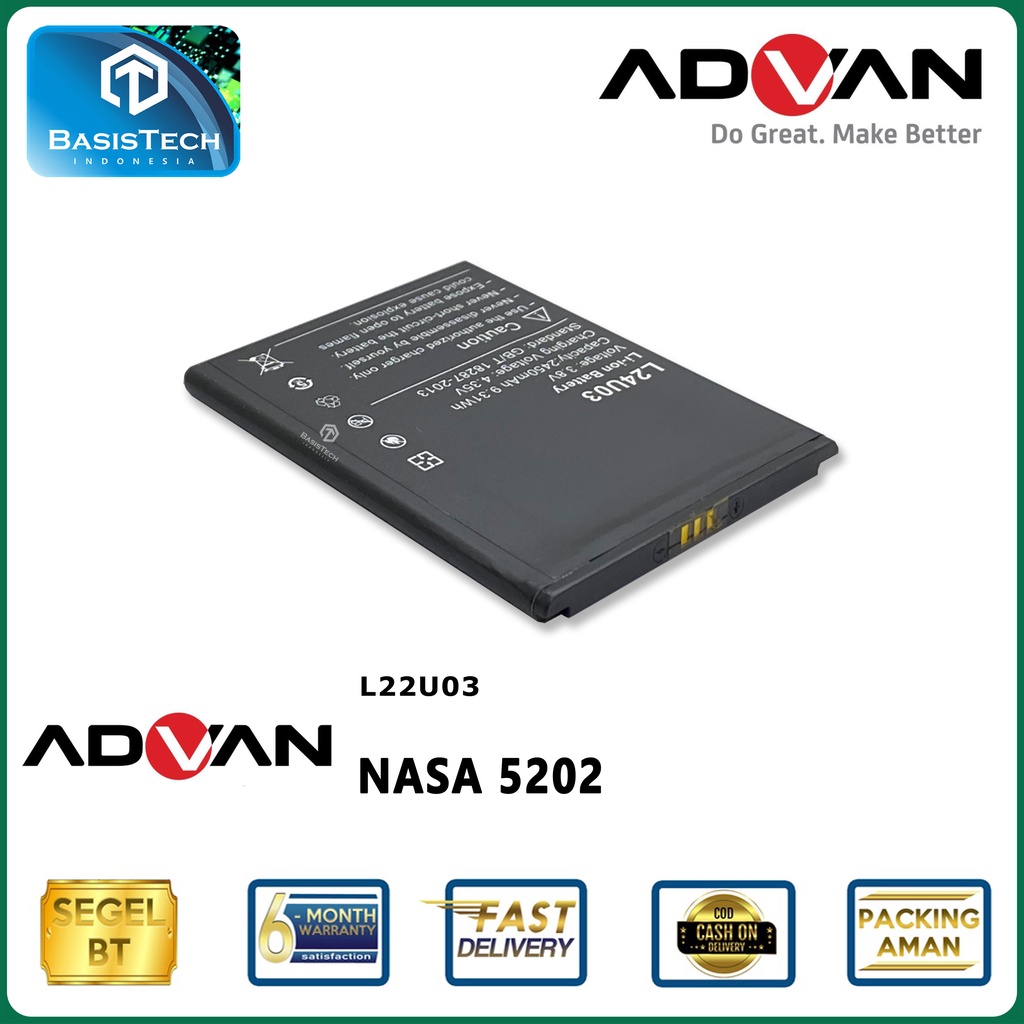 BATERAI ADVAN NASA 5202 L22U03 - ORI99 GOOD QUALITY