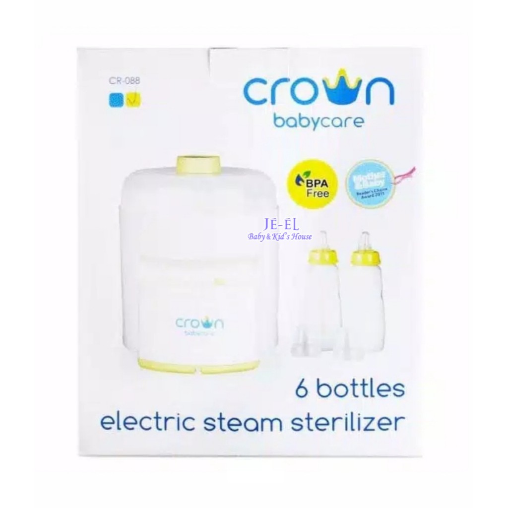 Crown Babycare 6 Bottles Electric Steam Sterilizer CR-088 / Pensteril Botol Bayi CR - 088