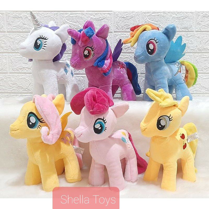 Boneka My Litle pony M &amp; L Pinkie pie Rainbow dash Twilight sparkle Apple jack Rarity Mainan.