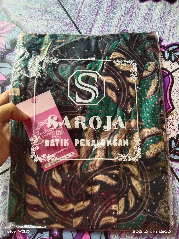 Couple Batik Family • Gamis Kombinasi Velvet Hijau • Couple Keluarga • Kebaya