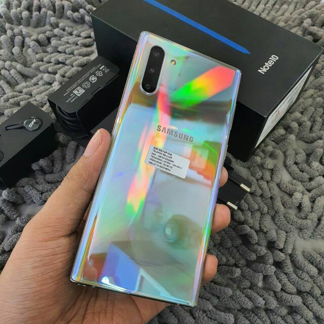 Samsung Note 10 aura glow internal 256gb fullset original-5