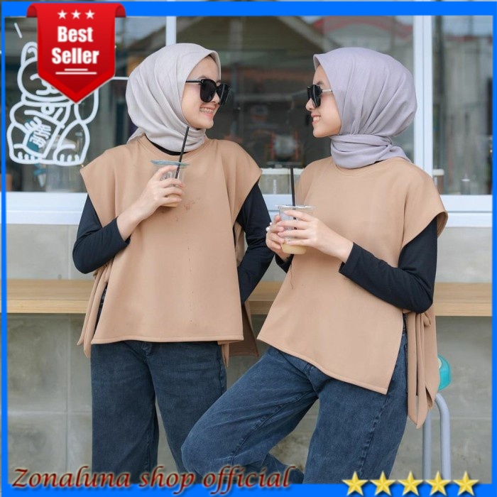 Atasan Blouse Wanita Hara Blouse 2in1 Atasan Baju Muslim Wanita Remaja Terlaris Blouse Korea