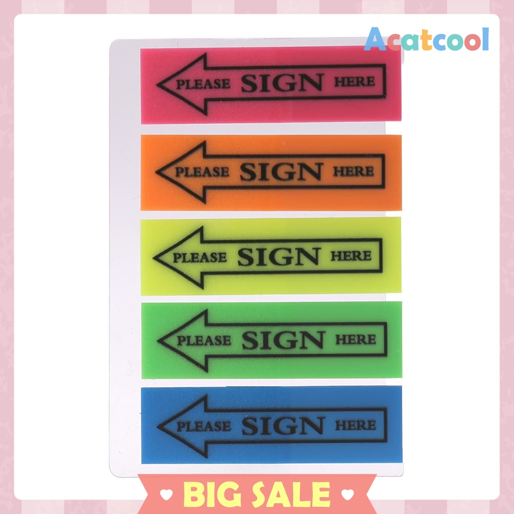 Self Adhesive Sticky Notes Planner Index Stickers Memo Pad School Supplies