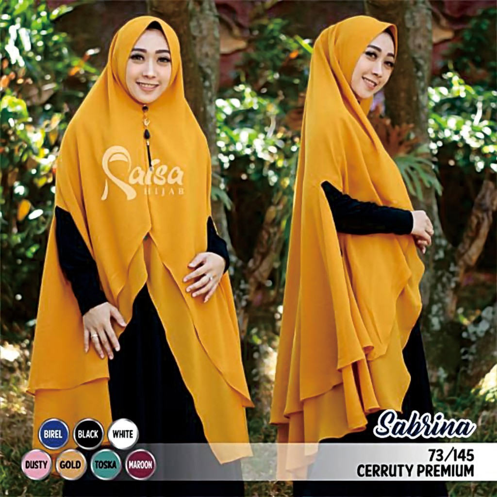 JILBAB KHIMAR CARDI SOFT PAD ANTEM SABRINA RAISA HIJAB BOLONG LENGAN