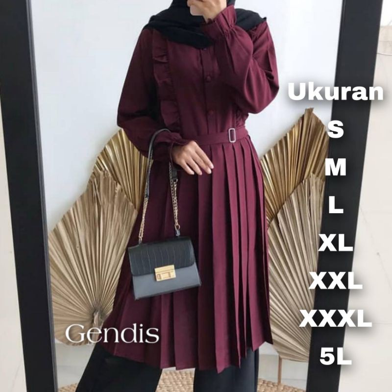 Gendis Tunik Big Size Ukuran Size S M L XL 2XL 3XL 4XL XXL XXXL  XXXXL 2L 3L 4L 5L  Tunik Wanita Jumbo Big Size Over Size