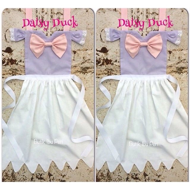 Apron Daisy Duck Celemek Kostum Souvenir Disney Princess Dewasa dan Anak