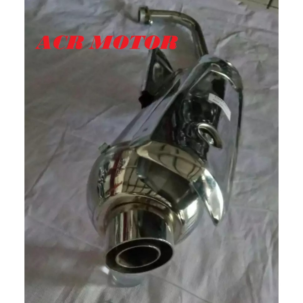 Knalpot racing bobokan full croom Yamaha Mio Sporty Mio Smile Model Standar