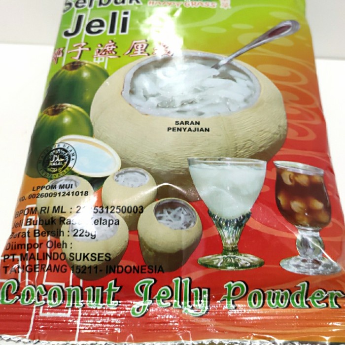 

agar-agar-puding-bahan- serbuk jeli kelapa happy grass 225 gr coconut jelly powder