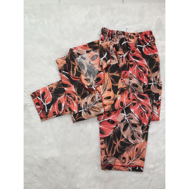 Baju Tidur Wanita/Piyama Wanita Dewasa Katun Motif Daun Part 3