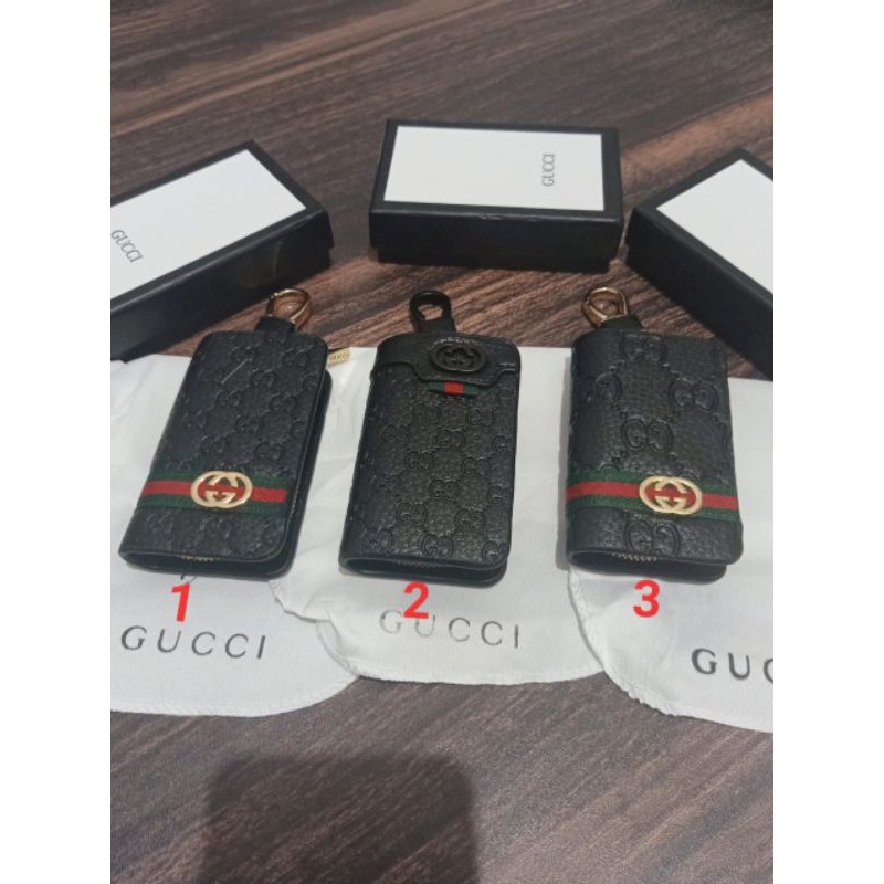 GANTUNGAN KUNCI MOBIL/MOTOR Gucci Black PREMIUM QUALITY