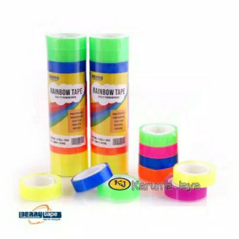 

Isolasi Warna Rainbow Berry 12mmx10yard