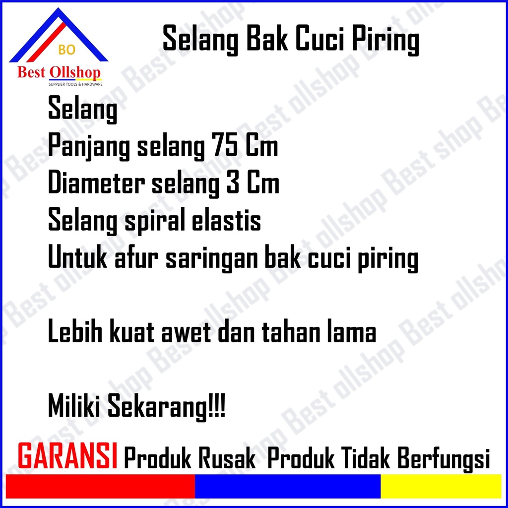 Selang Afur BCP Cuci Piring Selang Bak Sink Termurah Grosir Abu-abu / Selang Wastafel Bak Cuci Piring Pvc Elastis