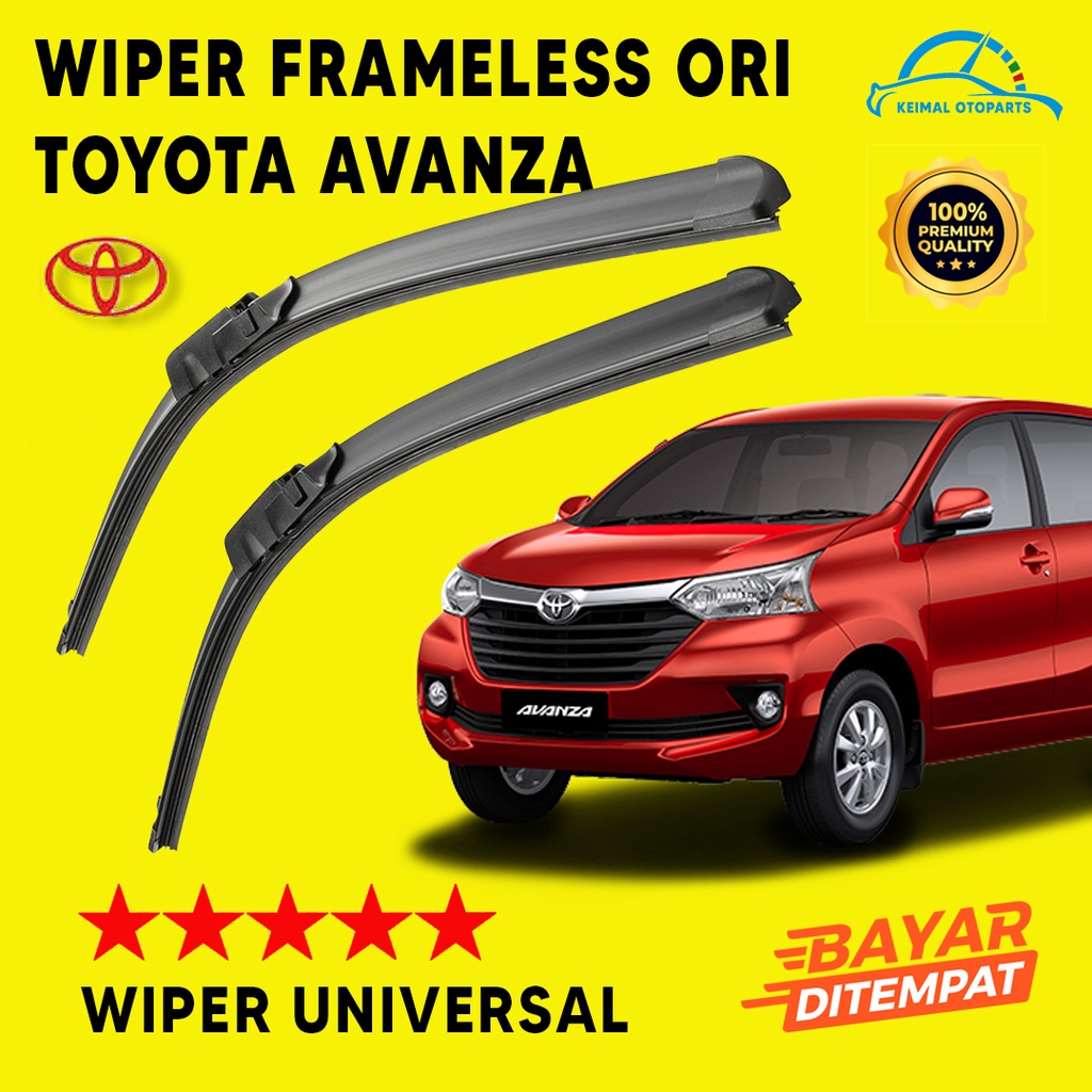 Jual Cod Wiper Frameless Avanza Xenia Set Kiri Dan Kanan Wiper Tanpa Rangka Besi Wiper