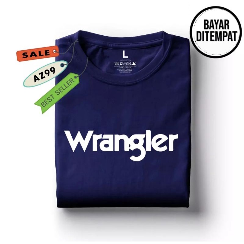 Kaos Pria Wrangler Baju Lengan Pendek Baju Oblong Dewasa Distro Murah Atasan Pria Logo COD