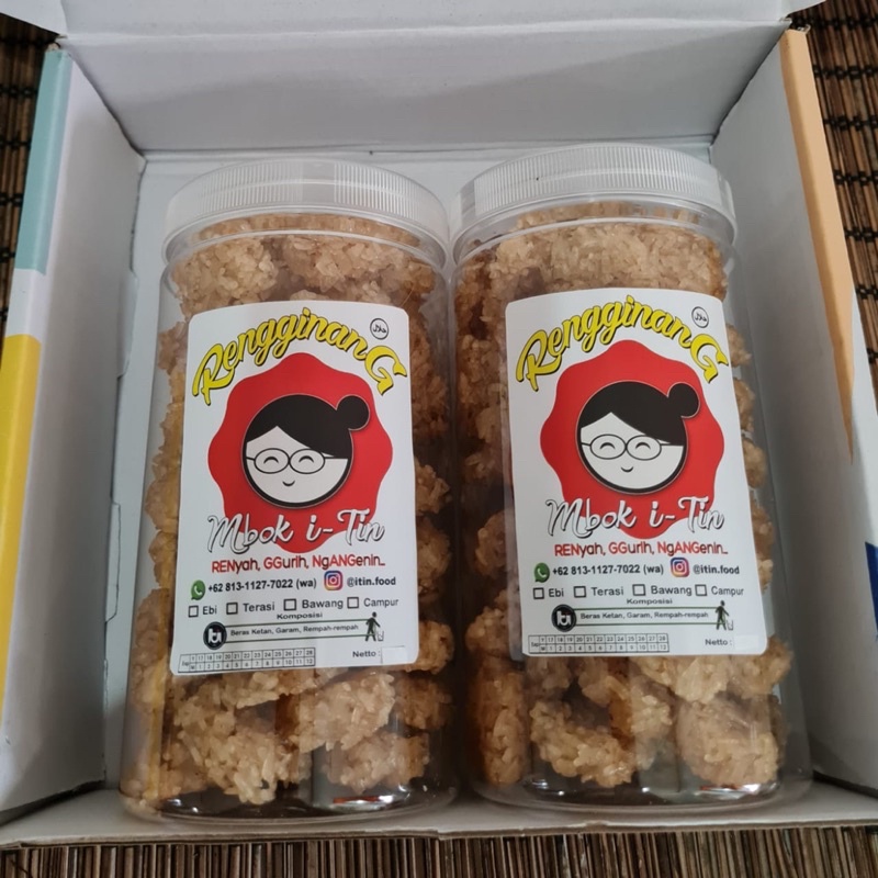 

RENGGINANG MENTAH Mbok Itin 350 GRAM / 1000 ML / Rengginan / Renginan / TERASI / BAWANG / EBI