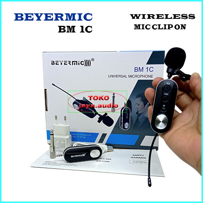 Mic Wireless BEYERMIC BM1C Mik Imam Sholat Microphone Clip On Mik Jepit Mik Klip
