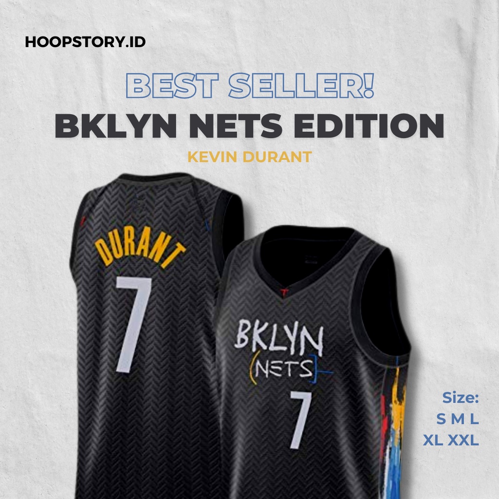 Jual JERSEY BKLYN NETS 7 DURANT CITY EDITION HITAM 20/21 (NO LOGO