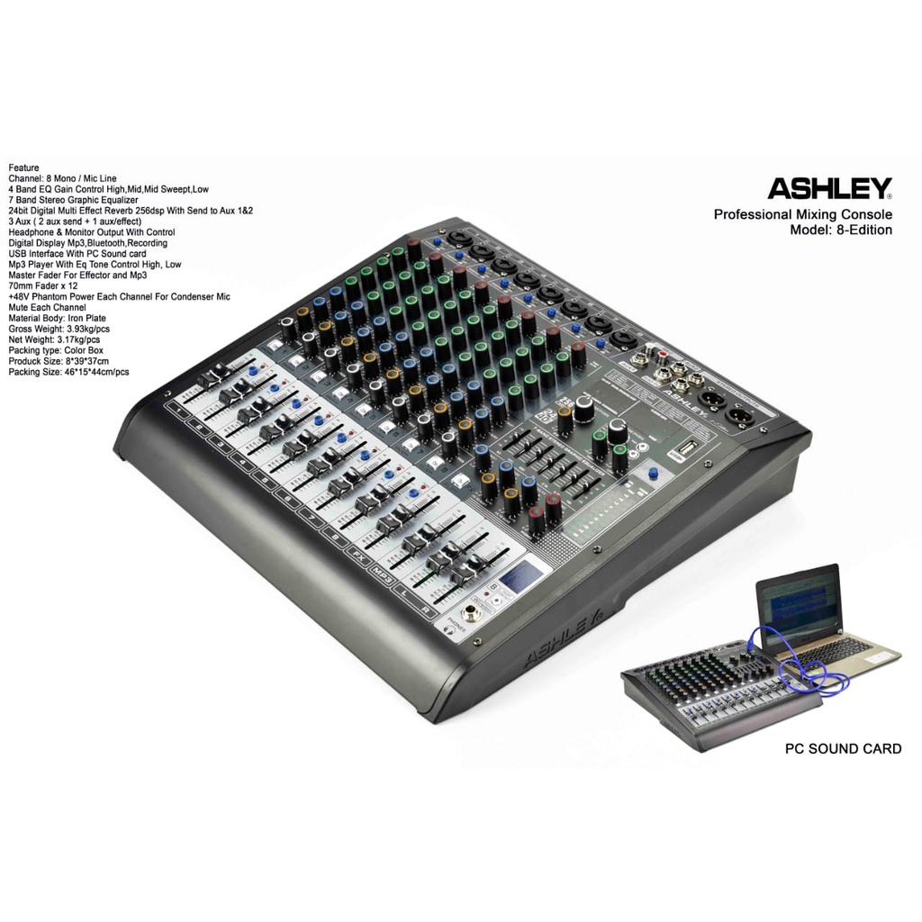 Mixer Audio Ashley Edition 8 Channel Soundcard Recording Interface ORIGINAL TERBAIK