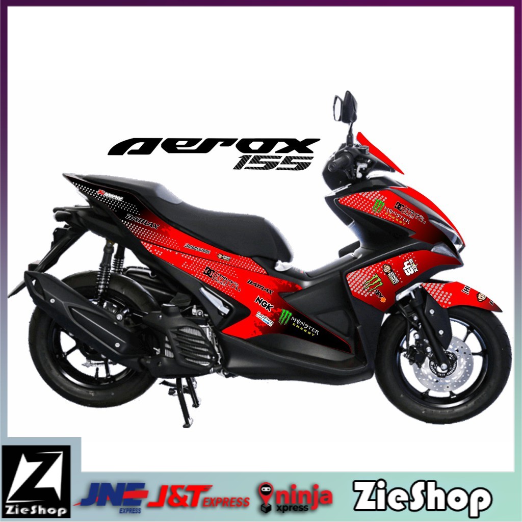 Decal aerox 155 full body Stiker aerox merah Striping motor aerox 155 full variasi