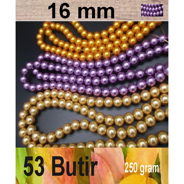 Mutiara Sintetis (Mutiara Berat) Uk 16 mm Harga/String