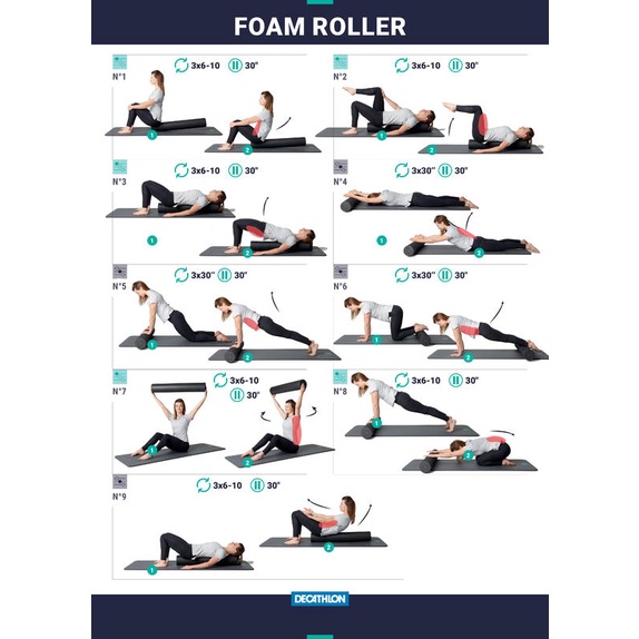 NYAMBA Roller Busa Pilates Panjang 90cm