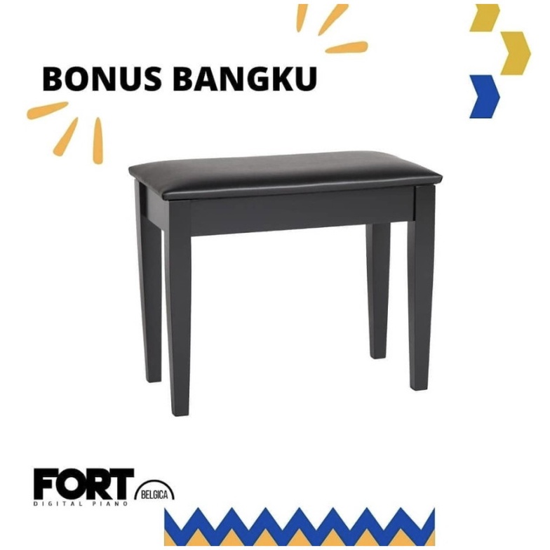 FORT TOLUKKO Digital Piano Keyboard Piano Piano Keyboard Bukan YAMAHA - Hitam