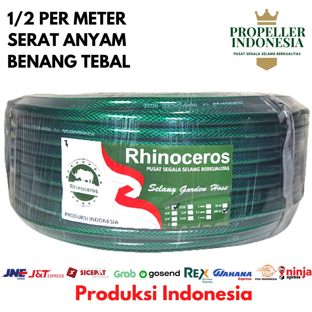 Selang Air PERMETER 1/2 Benang Hijau/Selang Air Cuci Motor/Selang Air Taman/Selang Air Murah PERMETER