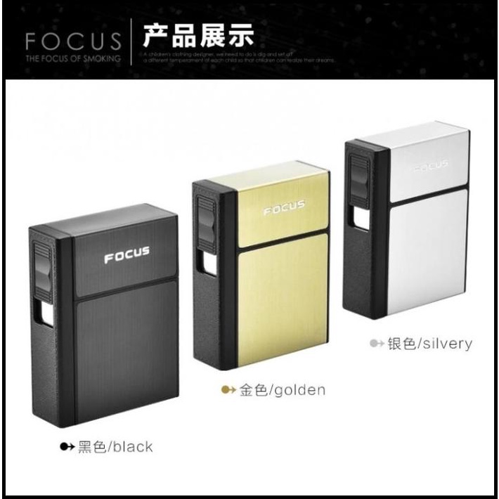 

Focus Cigarette Box Case Detachable Usb Electronic Cigarette Windproof