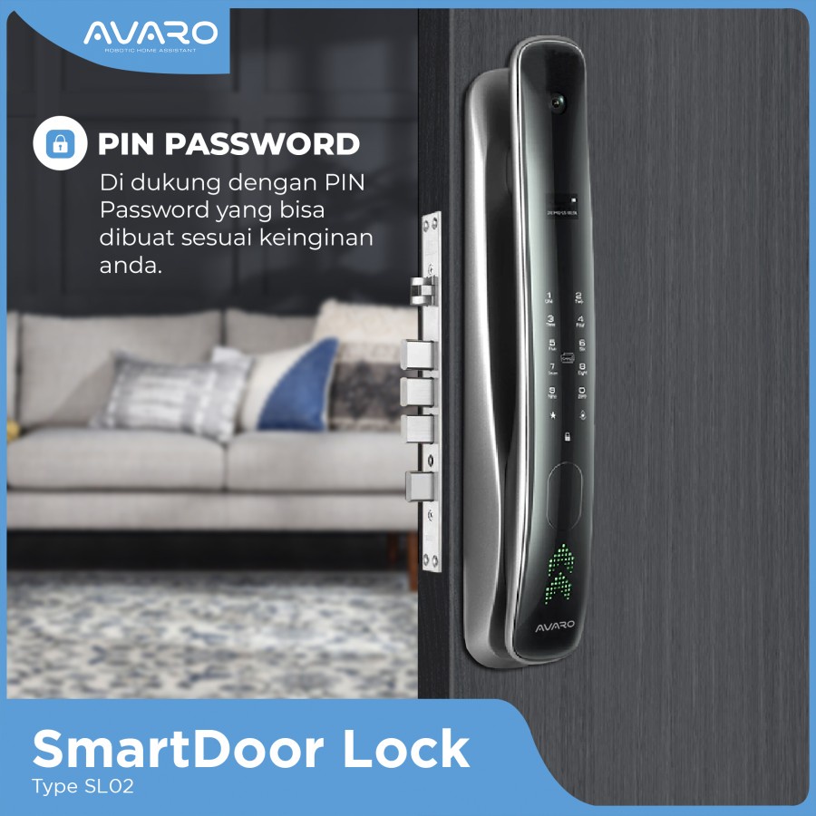 AVARO Smart Door Lock Digital Handle Kunci Pintu - SL02