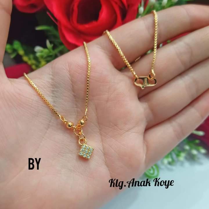 TITANIUM PERHIASAN ANAK KALUNG MATA KOYE VARIASI MOTIF GOLD DAN SILVER (COD)