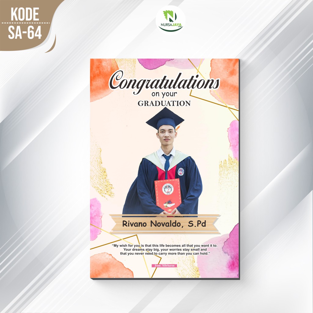 Custom Kado Hadiah Hiasan Dinding Wisuda Graduation UlangTahun Pernikahan Foto Murah Wall Decor - SA