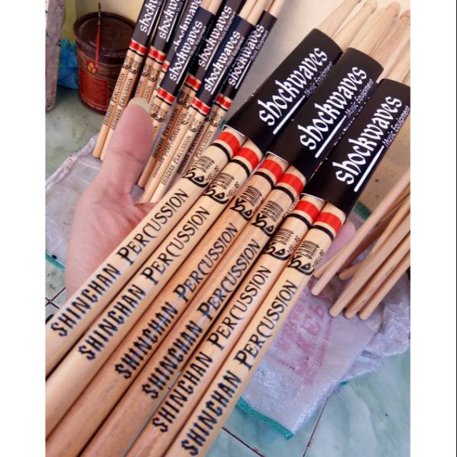 Stick Drum Bahan Maple Cannadian, Bisa Custom / Request Nama (12Pasang)