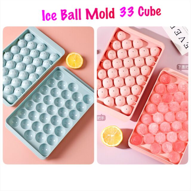 Ice Mold 18 cube  / Cetakan es batu 18 lubang hezagonal /Cetakan Es Batu Bulat  33 Round Ice Cube Tray