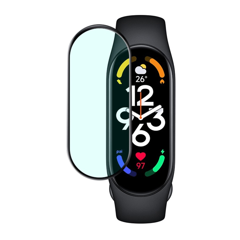 Btsg Soft Film for Mi Band7 Watch Anti Gores Pelindung Layar Tepi Melengkung 3D