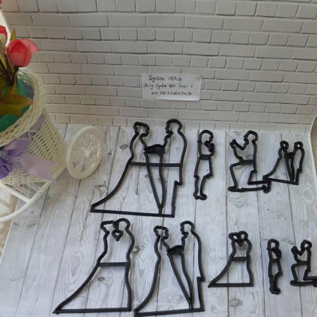 

8pc Cutter siluet wedding