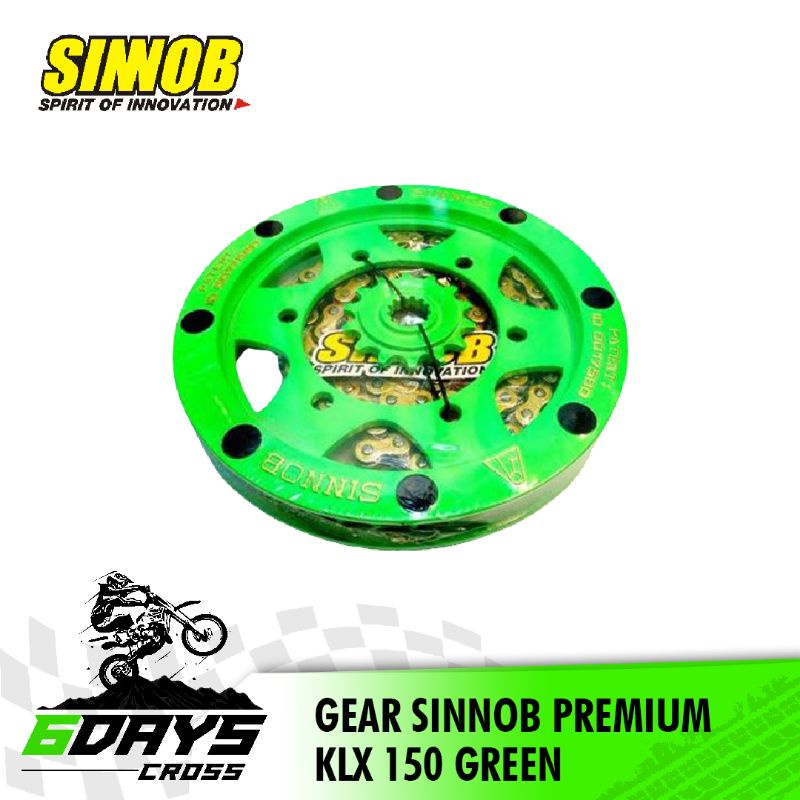 GEAR SET KLX 150 SINNOB PREMIUM GREEN