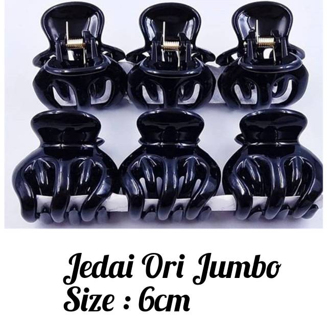 Jedai ori jumbo 5 cakar 6cm size jumbo besar 5 gigi import thailand high quality jepit rambut