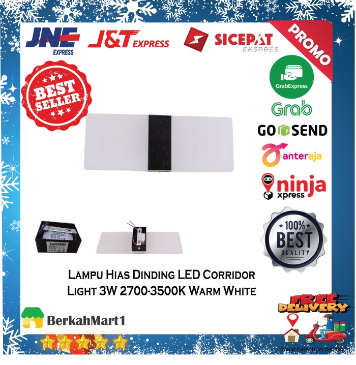 Terlaris Lampu Hias Dinding Kamar LED Corridor Light 3W Warm White