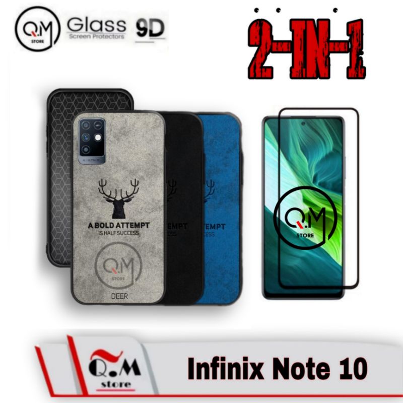 PAKET 2 IN1 Case Infinix Note 11 NFC /  Infinix Note 10 / 10 Pro / Infinix Note 10 Pro NFC / Infinix Note 8  Softcase DEER TPU