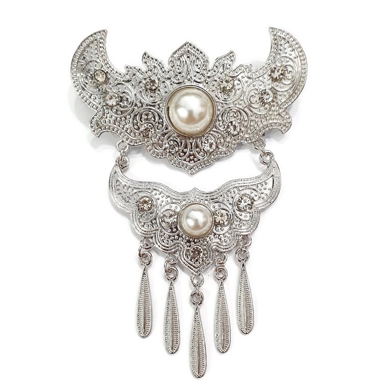 Bros Kebaya Etnik Kutubaru Susun 2/Bros Pesta Hijab Tingkat Tumpuk Yogja-New C - Silver