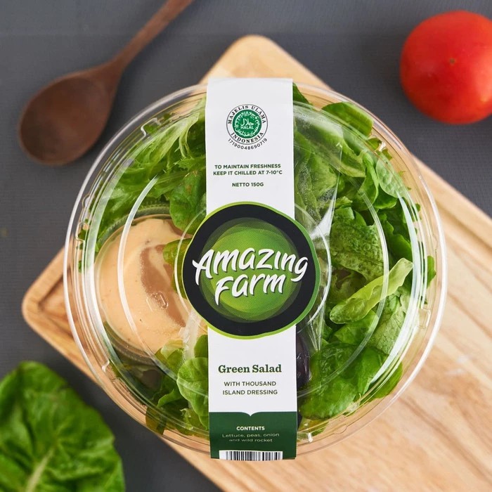 

Green Salad with Thousand Island Dressing 150 gram Amazing Farm