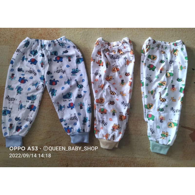 SNI (3 pcs) Celana Panjang Bayi M / L / XL MOTIF / POLOS Untuk 3 Bulan Ke Atas Celana Bayi Celana Anak
