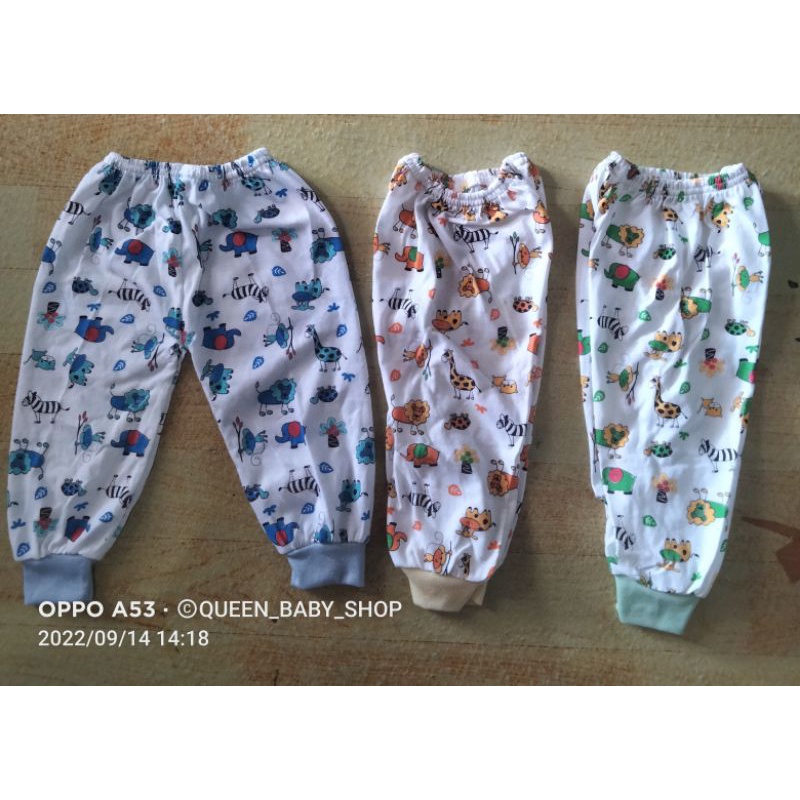 SNI (3 pcs) Celana Panjang Bayi M / L / XL MOTIF / POLOS Untuk 3 Bulan Ke Atas Celana Bayi Celana Anak