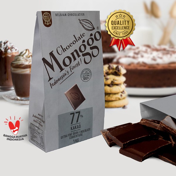 

Dark Cokelat 77% Cocoa 1Kg Chocolate Monggo Coklat Masak Cooking 090