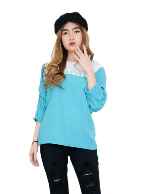 COD BLOUSE FASHION WANITA KELLY TOP