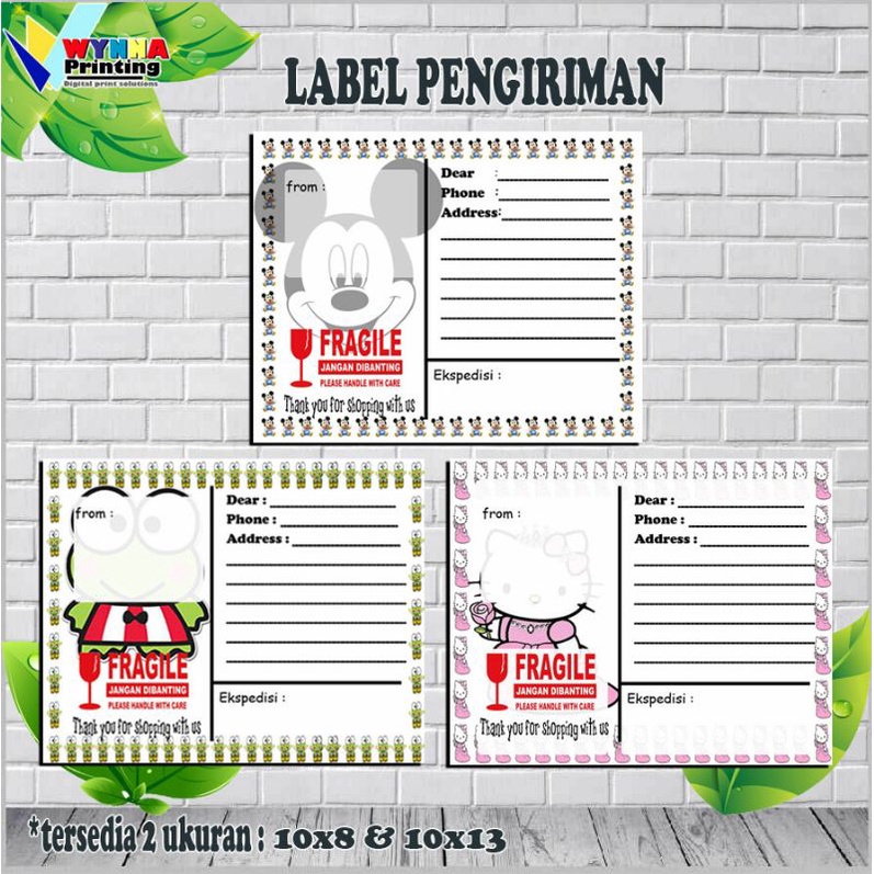 

label pengiriman Motif ACAK