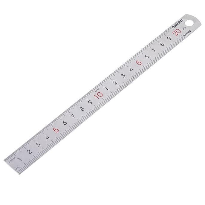 

PENGGARIS MISTAR BESI STAINLESS STEEL RULER 20 CM DELI 8462 ANTI KARAT TEBAL