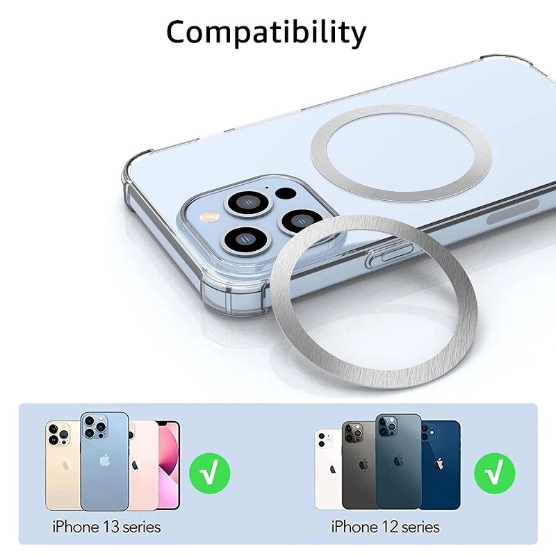 Ring Magsafe Case Cincin Magnetic Compatible for Iphone 13 12 11 Pro Max Mini Xs Max X Xs Xr Metal Rings Wireless Charger