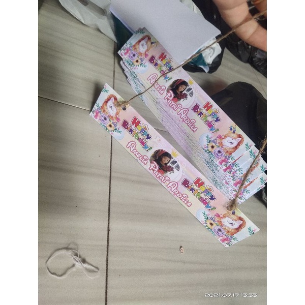 

Hangtag Ultah / Kertas Ultah / Kertas Tali / Ulang tahun anak